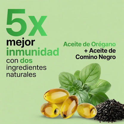 Cápsulas blandas de aceite de orégano | Fórmula 4-en-1
