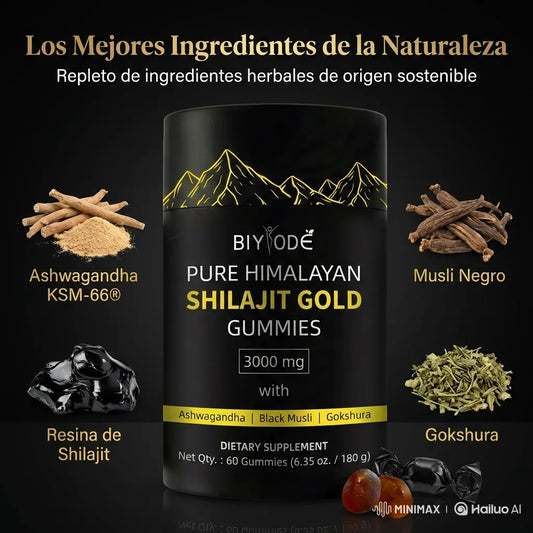Gomitas de Shilajit y Ashwagandha – Más Potencia, Más Resistencia