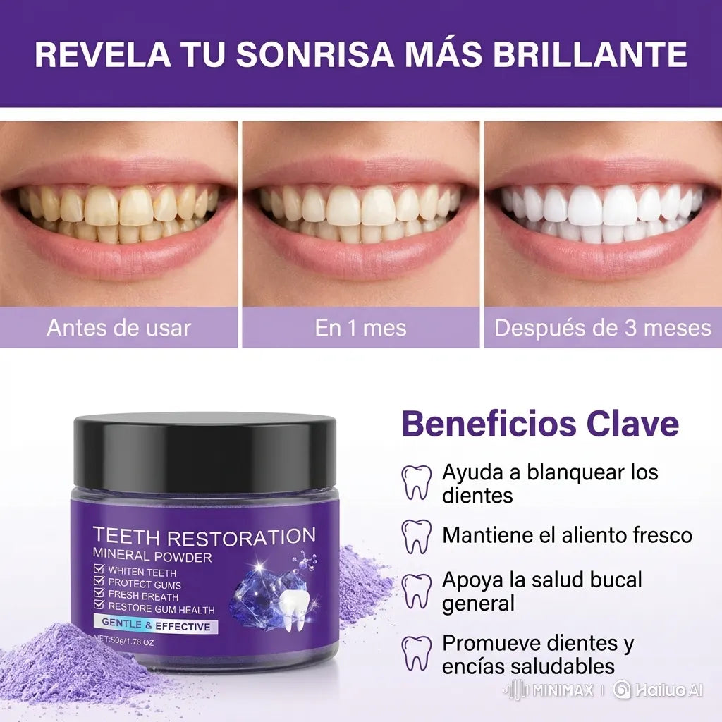 Polvo Restaurador Dental Natural