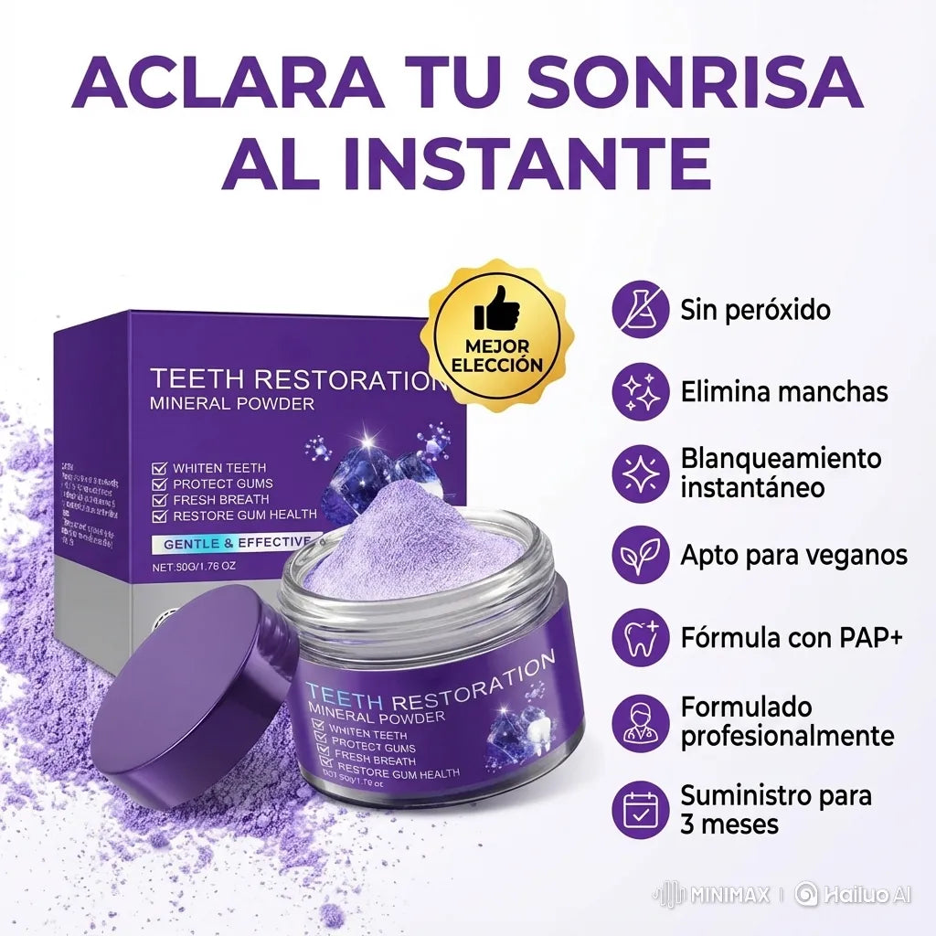 Polvo Restaurador Dental Natural