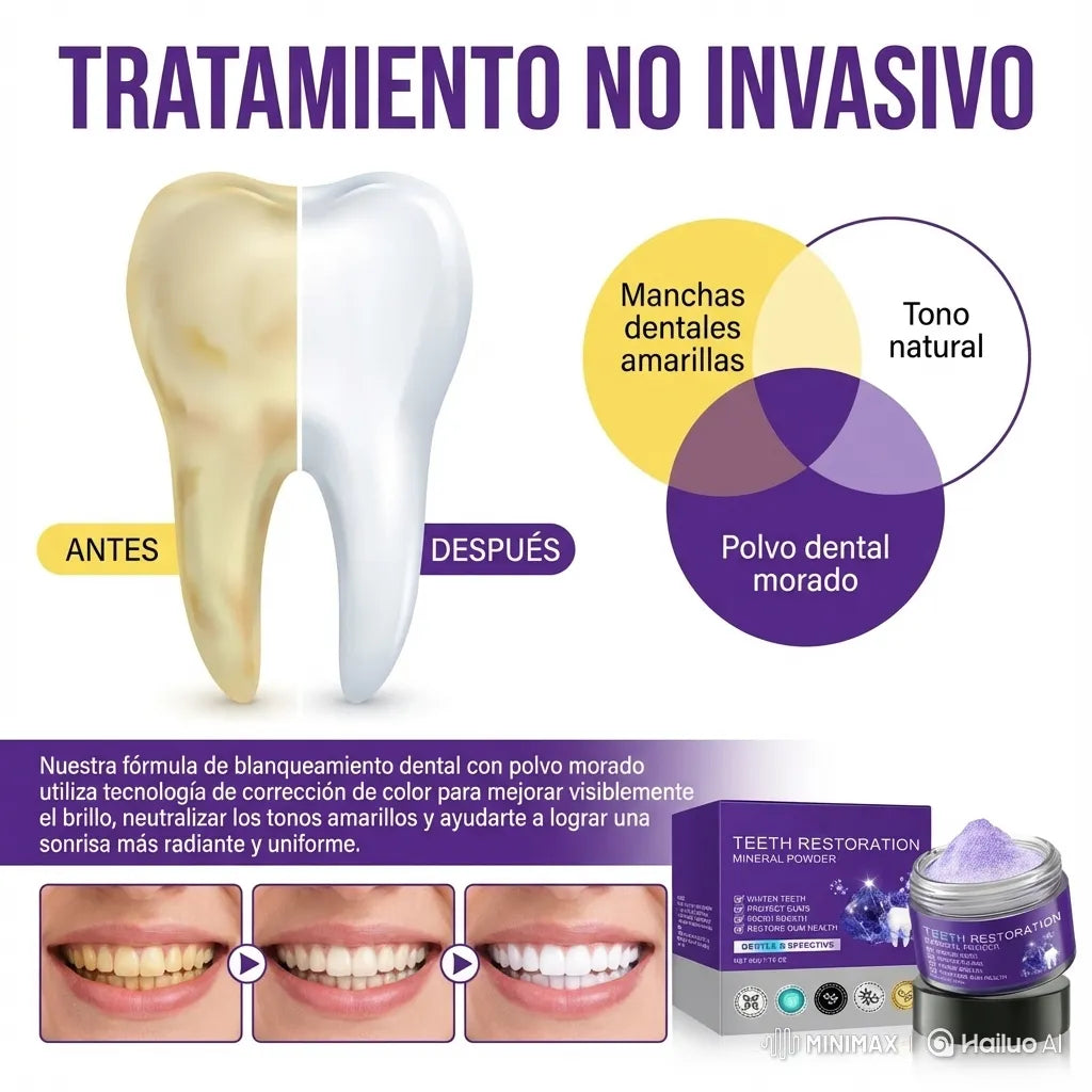 Polvo Restaurador Dental Natural