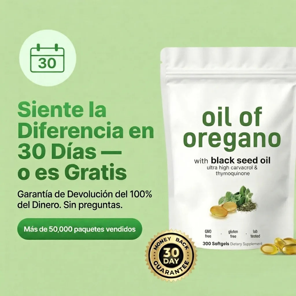 Cápsulas blandas de aceite de orégano | Fórmula 4-en-1