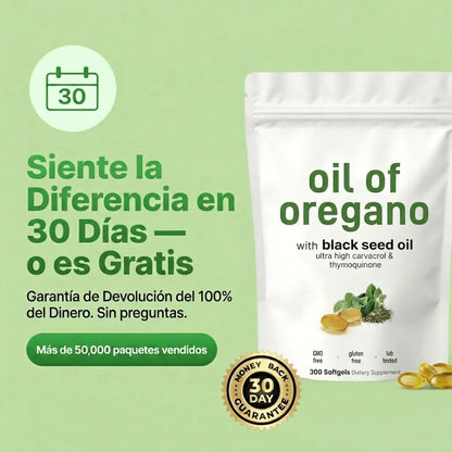 Cápsulas blandas de aceite de orégano | Fórmula 4-en-1