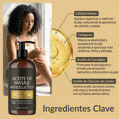 Aceite Anti-Celulitis con Colágeno y Células Madre – Piel Más Firme y Suave