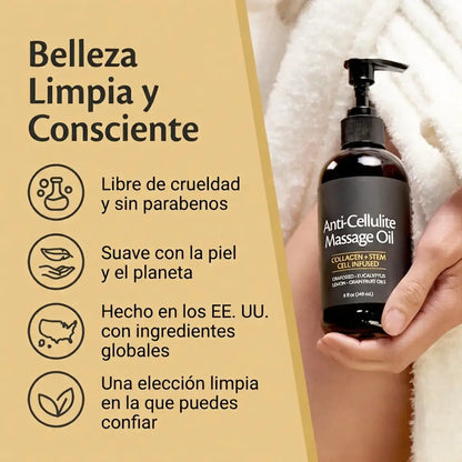 Aceite Anti-Celulitis con Colágeno y Células Madre – Piel Más Firme y Suave